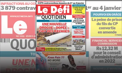 Voici la une du Défi Quotidien de ce jeudi 05 Janvier 2023