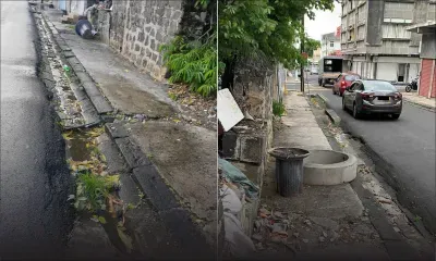 À la rue Raoul Rivet : la structure en béton qui gênait le passage piéton a été enlevée 