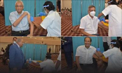 [En images] : Le PM, le Speaker, le leader de l’opposition et les ministres ont reçu leur première dose du vaccin contre la Covid-19