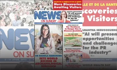 Voici la Une du News on Sunday de ce Vendredi 05 Avril 2019