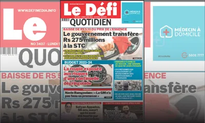 Voici la une du Défi Quotidien de ce Lundi 05 Juin 2023