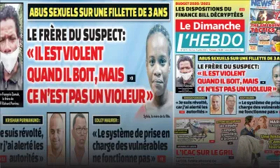 Voici la Une de Le Dimanche/L'Hebdo de ce dimanche 05 juillet 2020