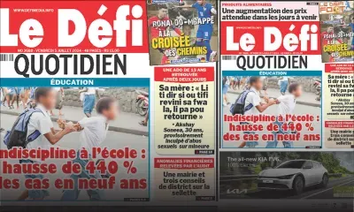 Voici la une du Défi Quotidien de ce Vendredi 05 Juillet 2024