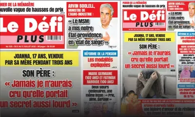 Voici la Une du Défi Plus de ce Samedi 05 Juillet 2025