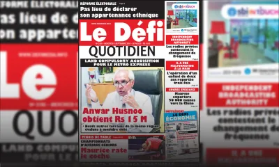 Voici la Une du Defi Quotidien de ce mercredi 05 septembre 2018