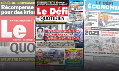 Voici la Une du Défi Quotidien de ce mercredi 06 janvier 2021