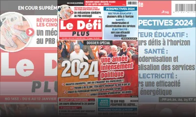 Voici la Une du Défi Plus de ce samedi 06 Janvier 2024