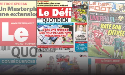 Voici la une du Défi Quotidien de ce vendredi 06 Janvier 2023