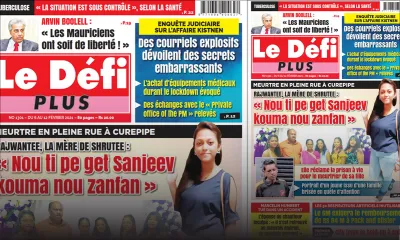 Voici la Une du Défi Plus de ce samedi 6 février 2021