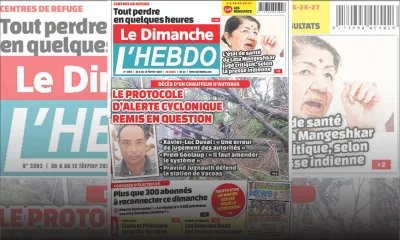 Voici la Une de Le Dimanche/L'Hebdo de ce dimanche 06 février 2022