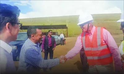 Deputy Prime Minister Ivan Collendavelloo visits the Bagatelle Water Treatment Plant
