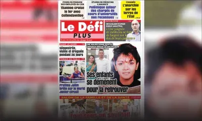 Voici la Une du Défi Plus de ce samedi 06 avril 2019