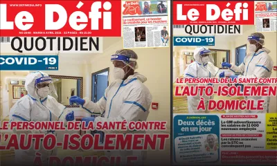 Voici la Une du Défi Quotidien de ce mardi 06 avril 2021