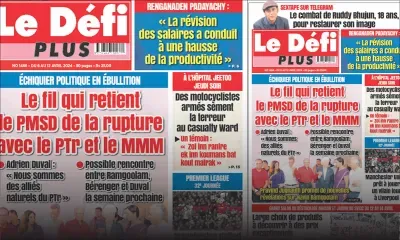 Voici la Une du Défi Plus de ce Samedi 06 Avril 2024