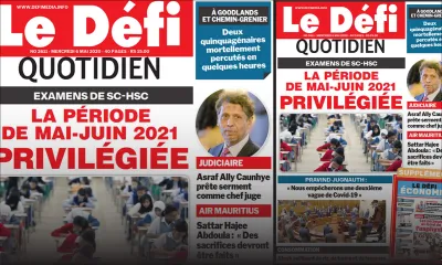 Voici la Une du Defi Quotidien de ce mercredi 06 mai 2020
