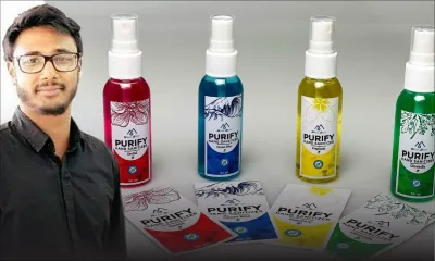 Milesh Boodhoo : il développe du gel hydroalcoolique coloré et parfumé