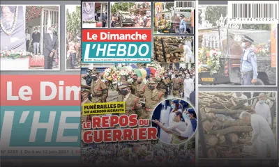 Voici la Une de Le Dimanche/L'Hebdo de ce dimanche 06 Juin 2021