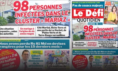 Voici la Une du Défi Quotidien de ce mardi 06 juillet 2021