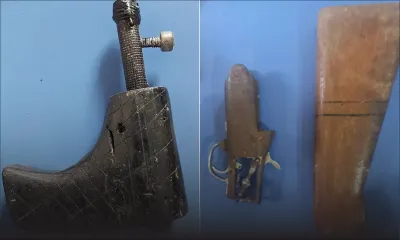 À Mahébourg : des pièces de fusil dans l’atelier d’un tourneur saisies