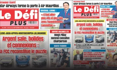 Voici la Une du Défi Plus de ce Samedi 06 Septembre 2025