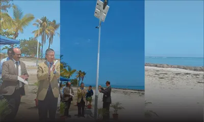 Plages publiques : la Chine offre 70 lampadaires solaires