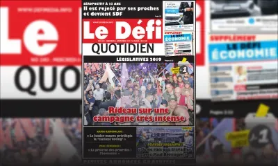 Voici la Une du Defi Quotidien de ce Mercredi 06 novembre 2019