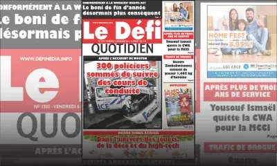 Voici la Une du Defi Quotidien de ce vendredi 06 décembre 2019