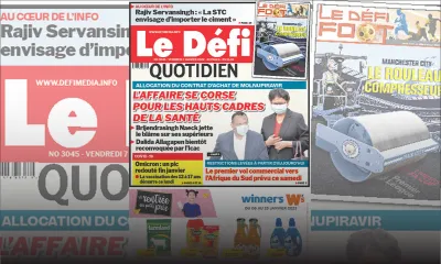 Voici la une du Défi Quotidien de ce vendredi 07 janvier 2022