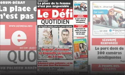 Voici la Une du Defi Quotidien de ce jeudi 07 mars 2019
