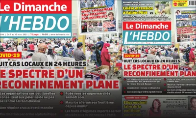 Voici la Une de Le Dimanche/L'Hebdo de ce dimanche 07 mars 2021