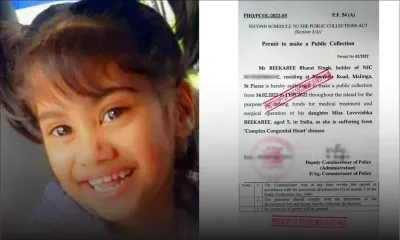 Opération en Inde : encore Rs 1 million à trouver pour Lovevishka, 5 ans 