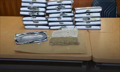 Dans des couvertures de livre : plus de 16 kilos de cannabis saisis