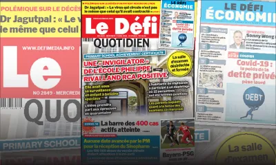 Voici la Une du Défi Quotidien de ce mercredi 07 avril 2021