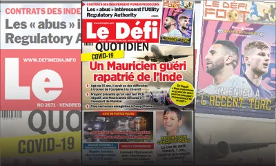 Voici la Une du Défi Quotidien de ce vendredi 07 mai 2021