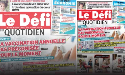 Voici la Une du Défi Quotidien de ce mercredi 7 juillet 2021