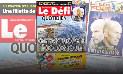 Voici la Une du Defi Quotidien de ce vendredi 07 août 2020