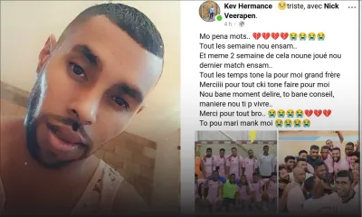 Accident mortel à Médine-Bambous : Jean Nicolas Veerapen, un talentueux handballeur parti trop tôt