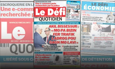 Voici la une du Défi Quotidien de ce mercredi 07 Septembre 2022