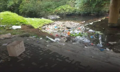 À la Flora : la rivière du Poste remplie de détritus