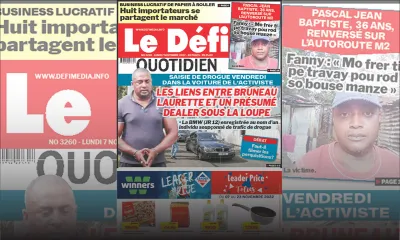 Voici la une du Défi Quotidien de ce lundi 07 Novembre 2022