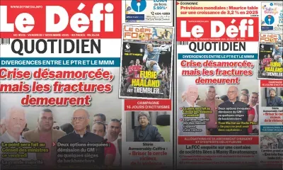 Voici la une du Défi Quotidien de ce Vendredi 07 Novembre 2025