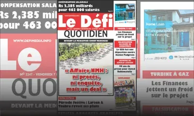 Voici la Une du Defi Quotidien de ce vendredi 07 Decembre 2018