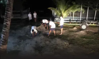 Trou-aux-Biches : opération de saisie de senne par les garde-côtes, des pêcheurs recherchés