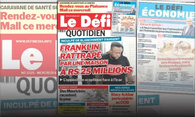 Voici la une du Défi Quotidien de ce Mercredi 08 Février 2023