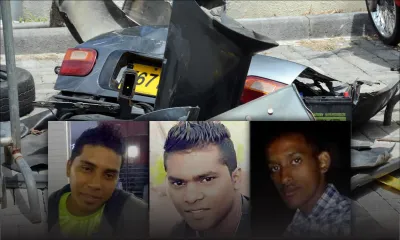 Accident de la route à Beau-Vallon: les trois victimes, deux cousins et leur ami, unies dans la mort