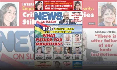 Voici la Une du News on Sunday de ce Vendredi 08 Mars 2019