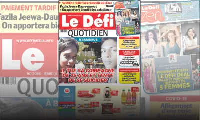Voici la une du Défi Quotidien de ce mardi 08 mars 2022