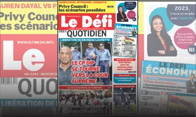 Voici la une du Défi Quotidien de ce Mercredi 08 Mars 2023