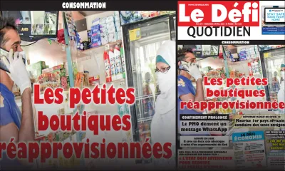 Voici la Une du Defi Quotidien de ce mercredi 08 avril 2020