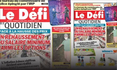 Voici la une du Défi Quotidien de ce vendredi 08 avril 2022